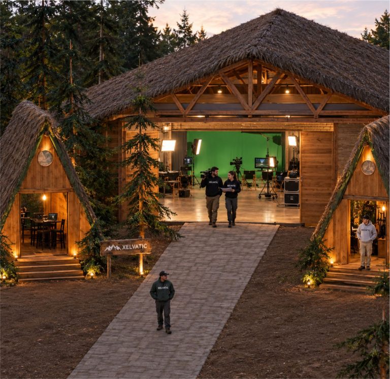 Estudio de Filmacion y Oficinas, generado con IA